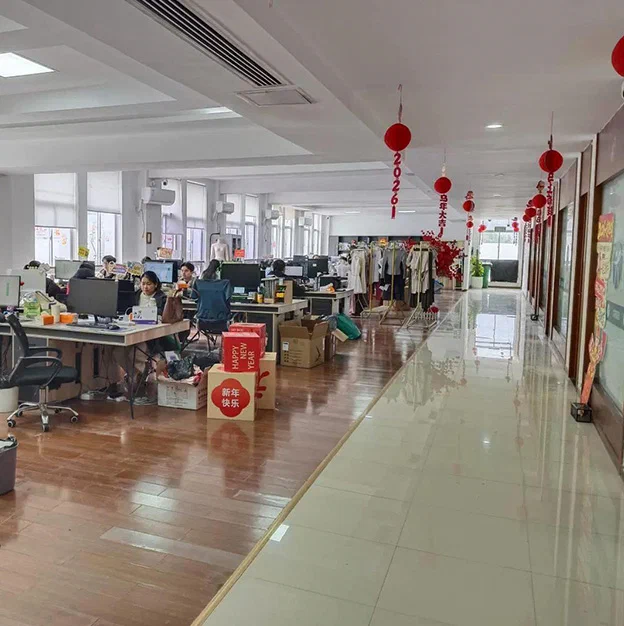 In-house production line at Ronghui Dancewear factory