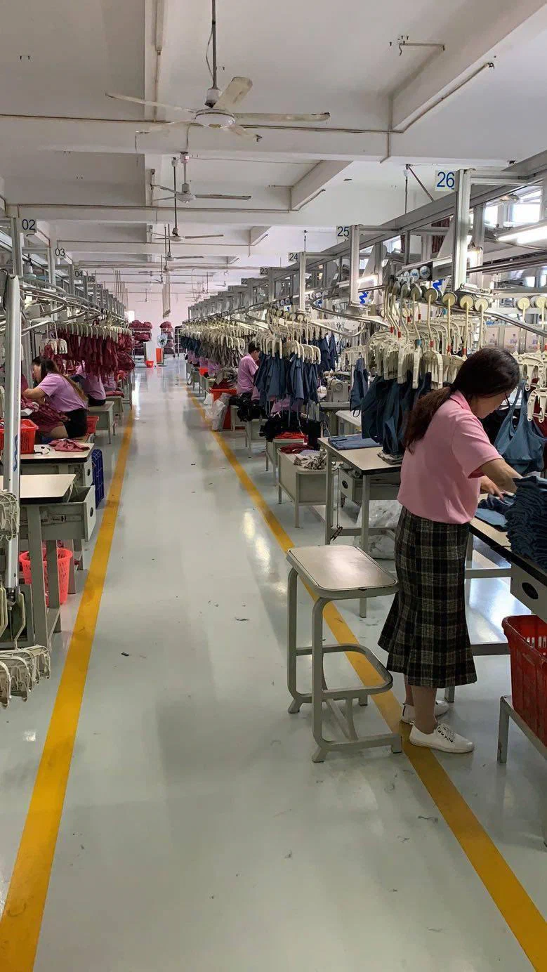 Dancewear and yoga wear production line in factory