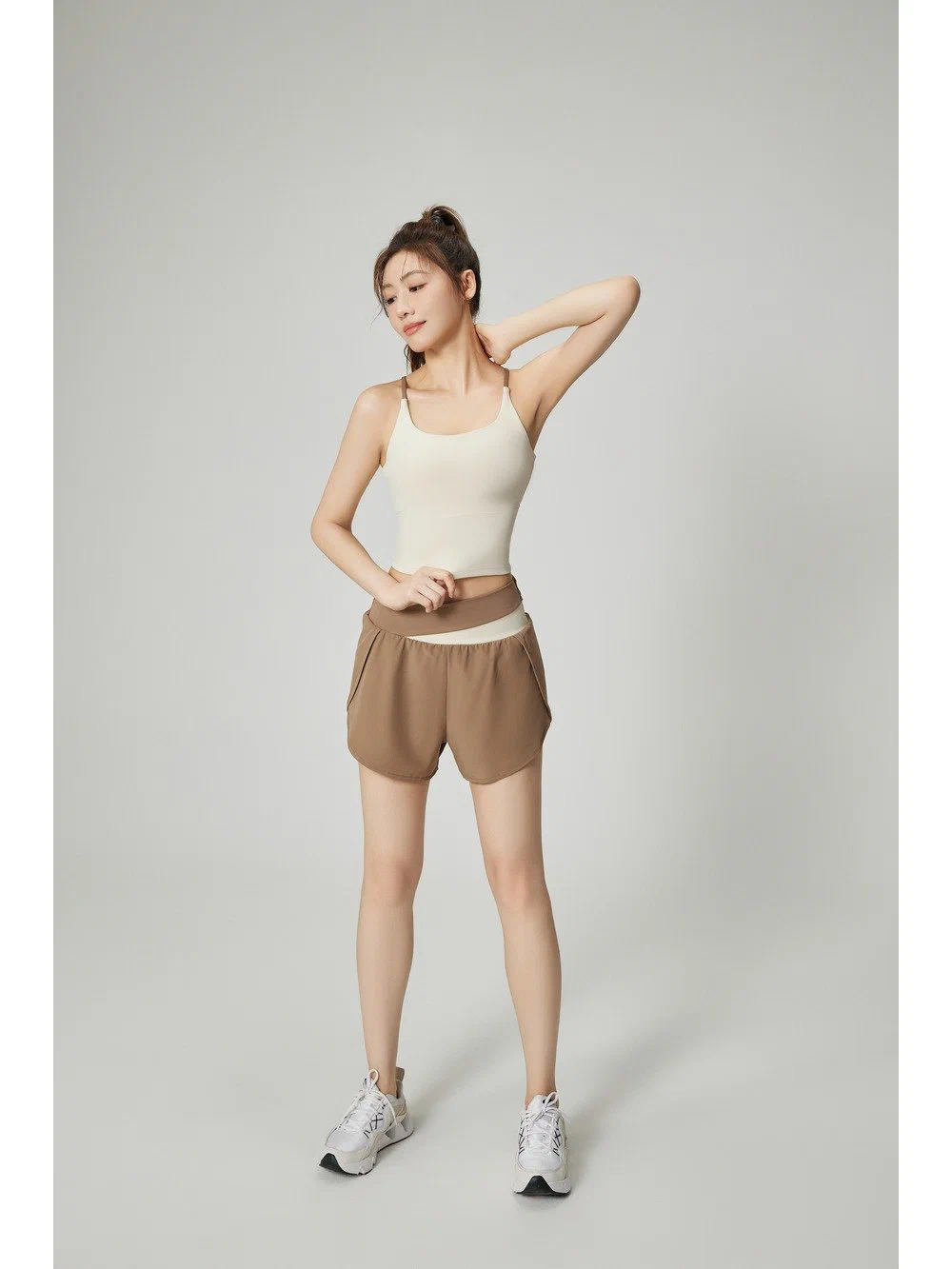 Women's Yoga Set Sports Bra Cross Water-Drop Back with Skirt